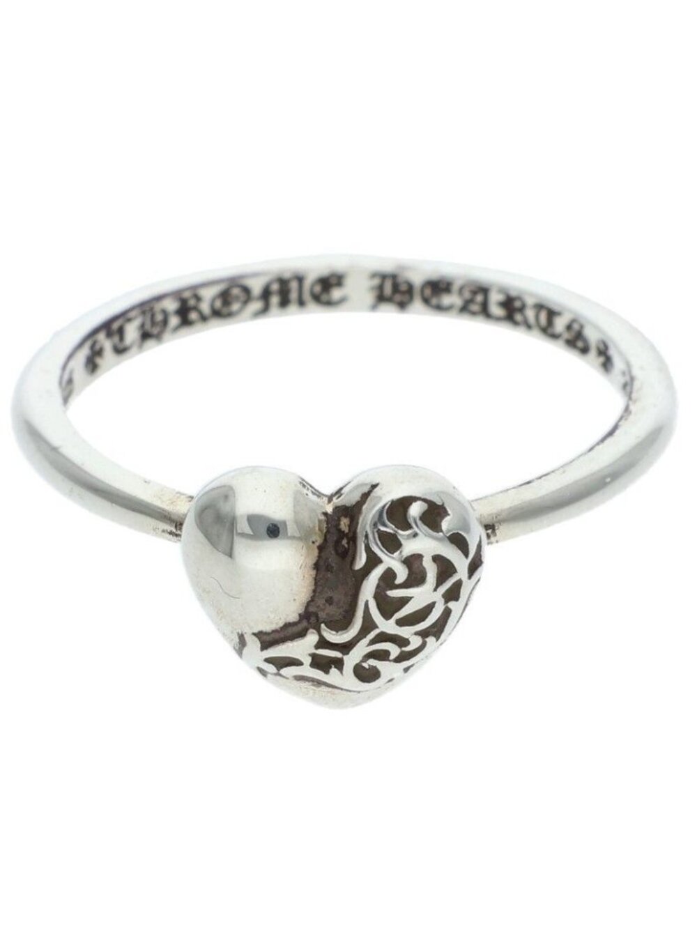 Chrome Hearts Bubblgm Heart Bubblegum Silver Ring